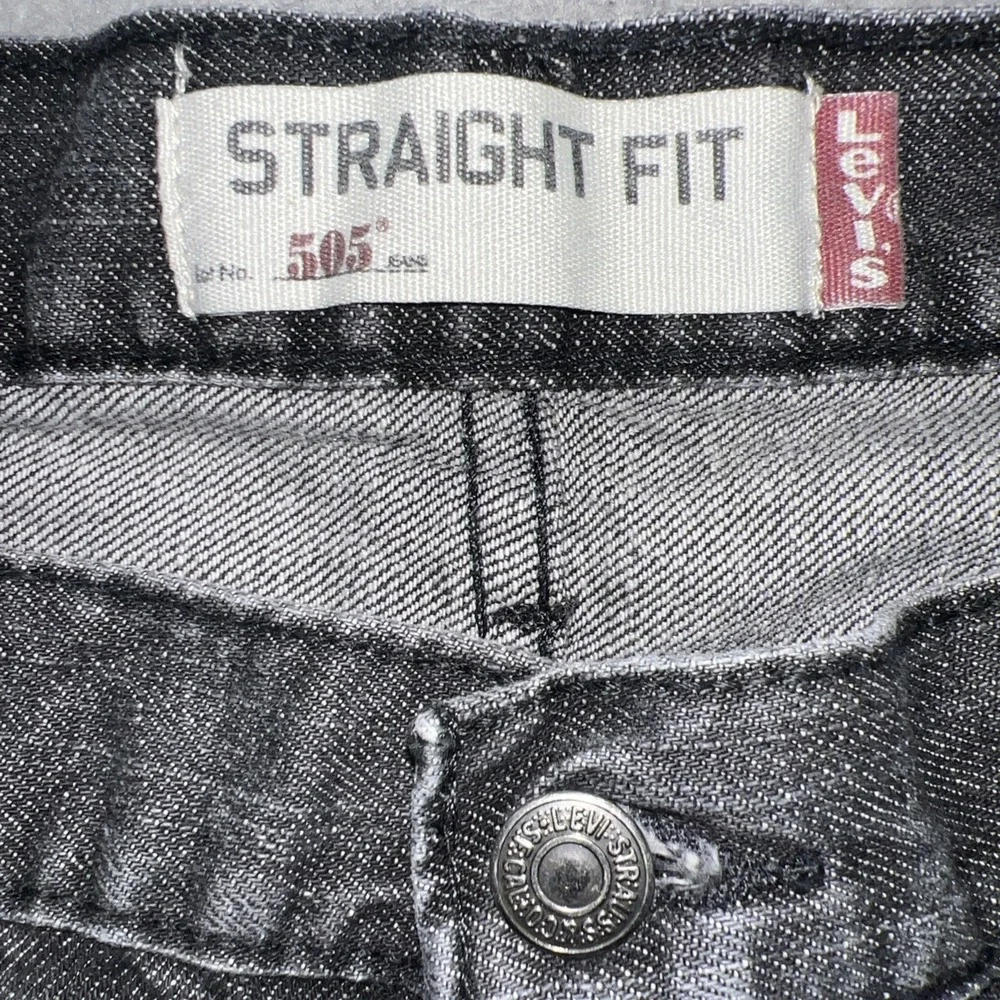 VTG Levi's 505 Batwing Jeans Men's Sz 40x32 (38x31.5) Black Faded Denim Straight